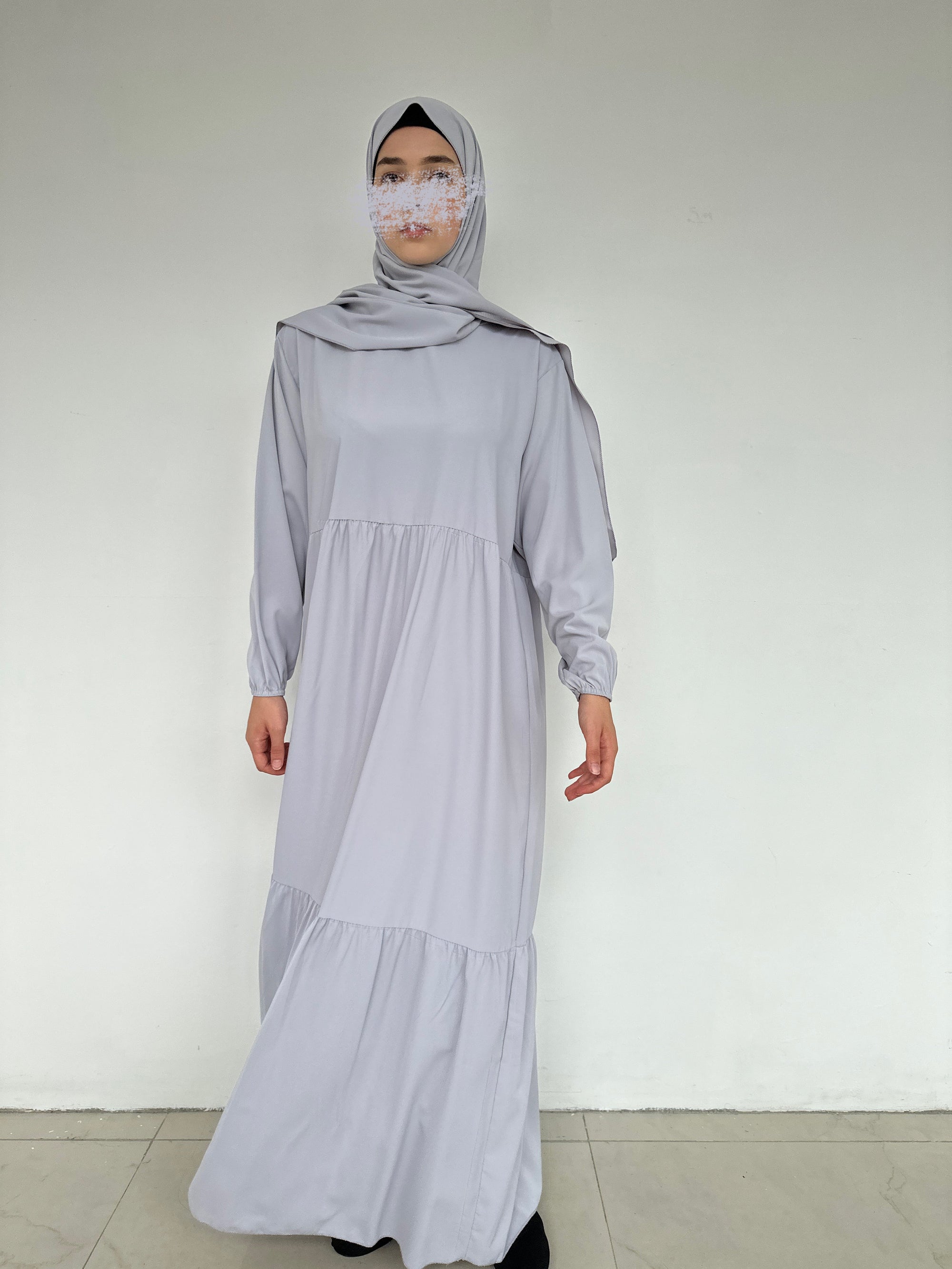 ABAYA SEMA HIJAB INTÉGRÉ GRIS