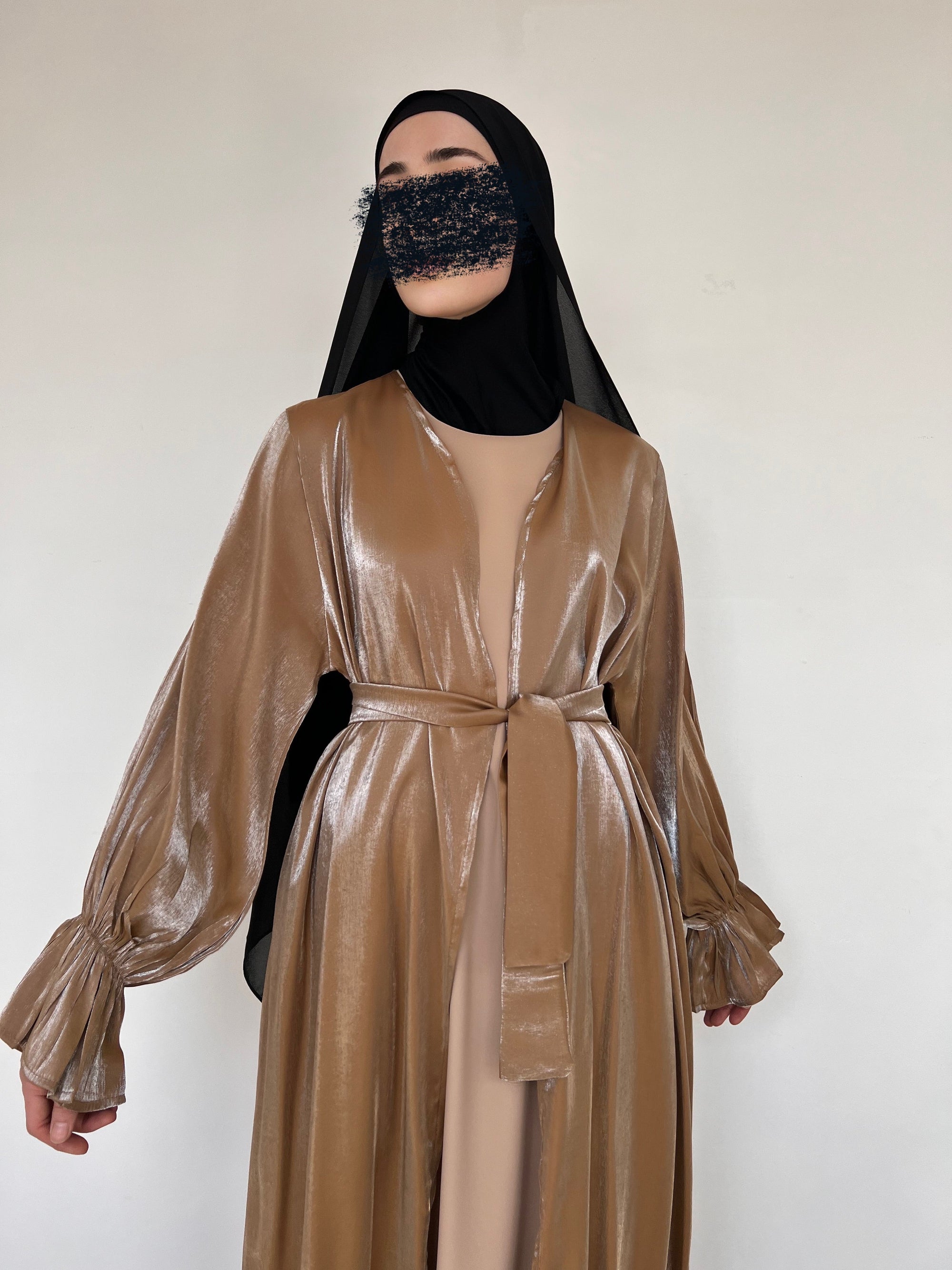 KIMONO ORGANZA CARAMEL