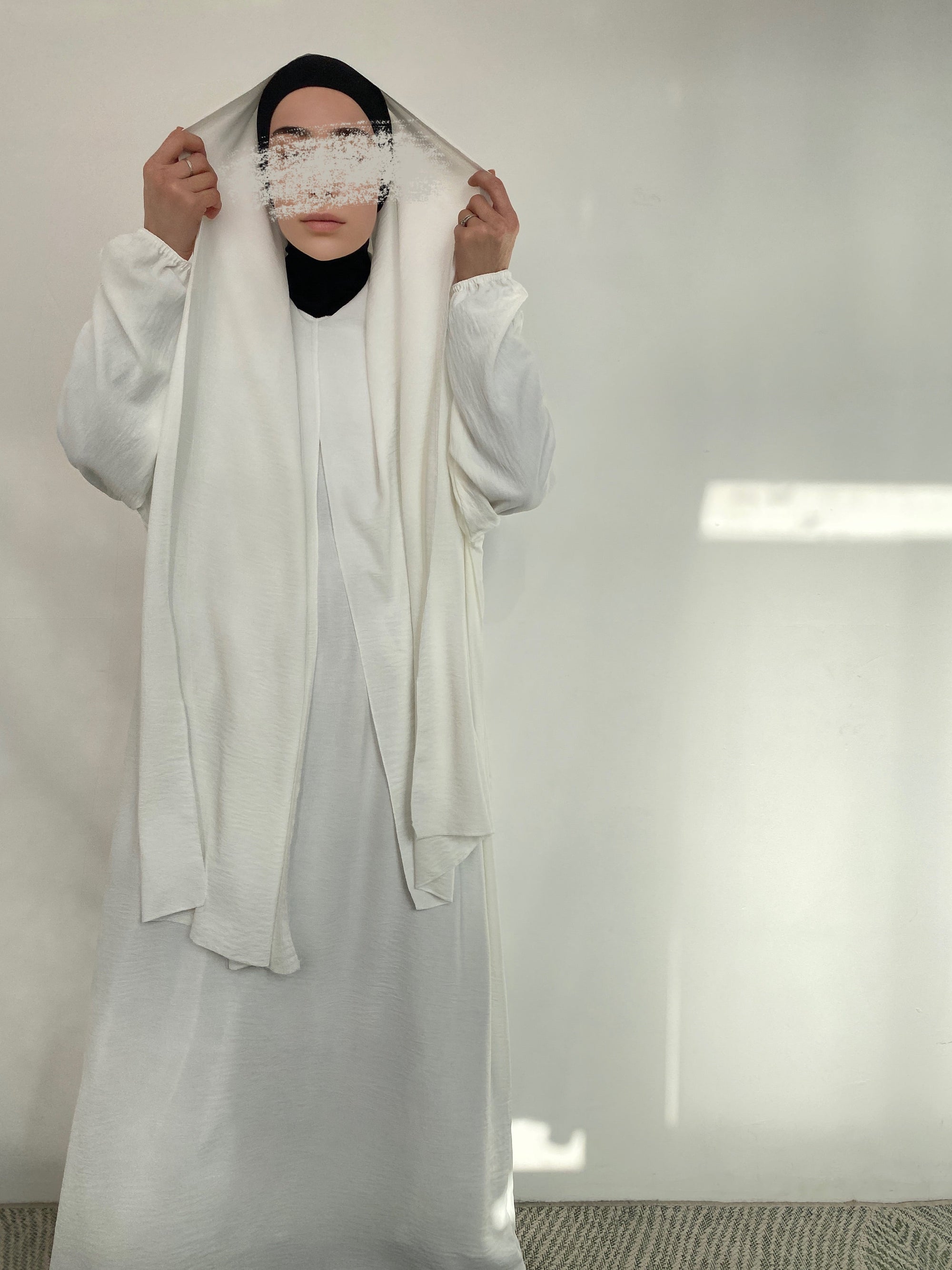 ABAYA JAZZ HIJAB INTÉGRÉ CRÈME