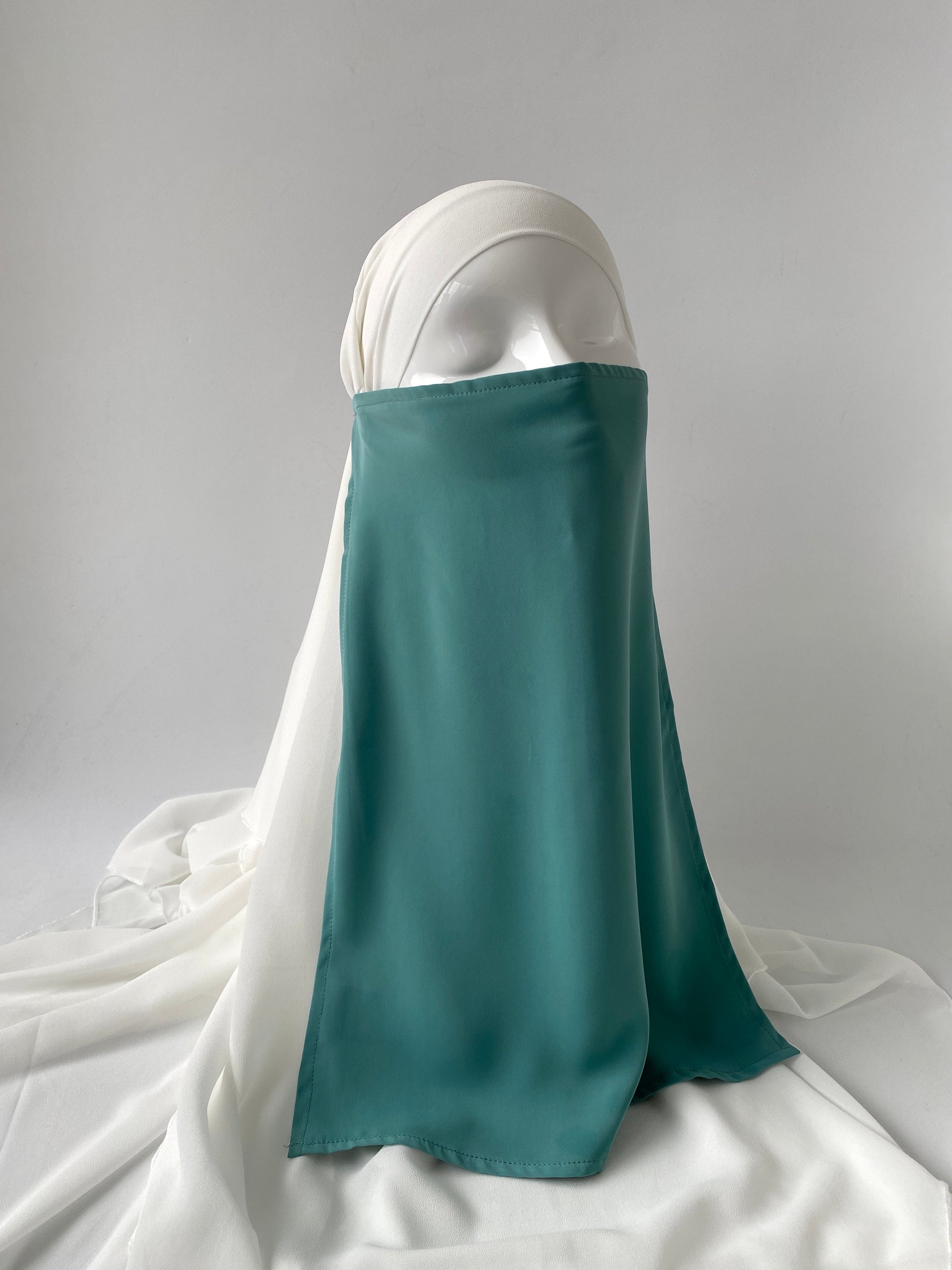 NIQAB SOIE DE MÈDINE TURQUOISE