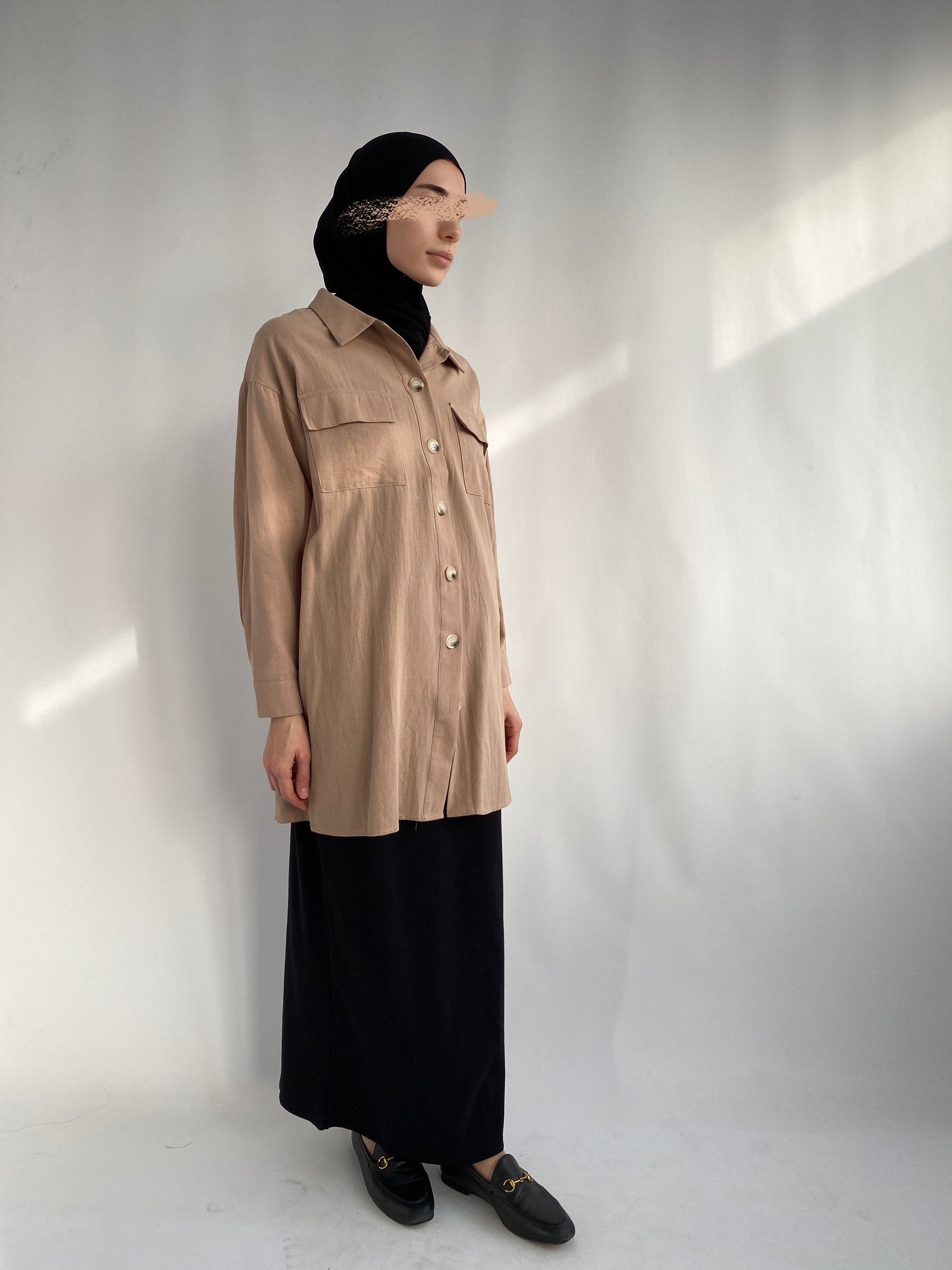 CHEMISE DENIM COTTON BEIGE