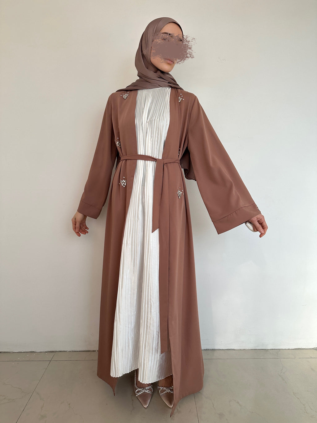 KIMONO DE SOIRÉE MARRON