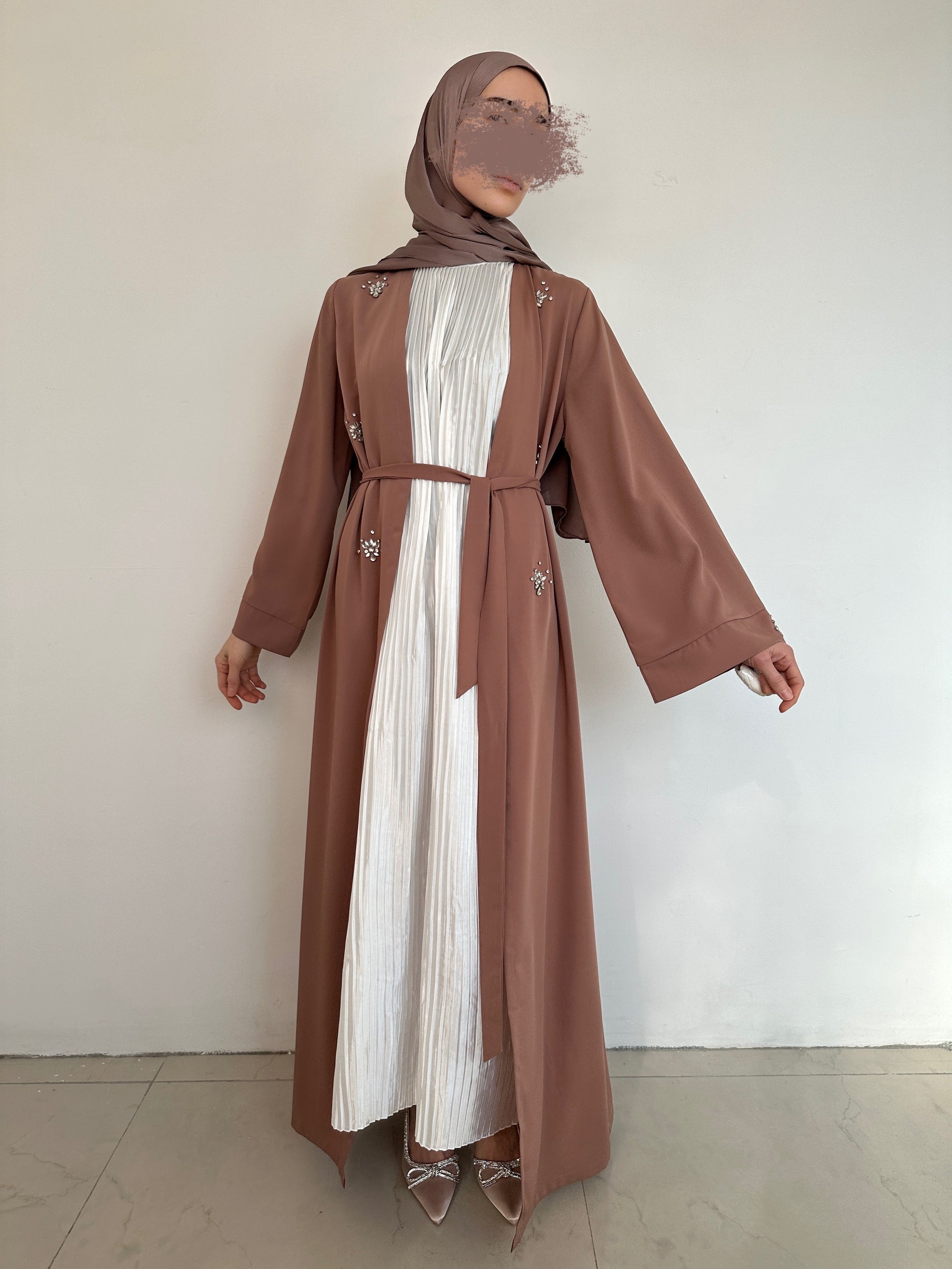 KIMONO DE SOIRÉE MARRON