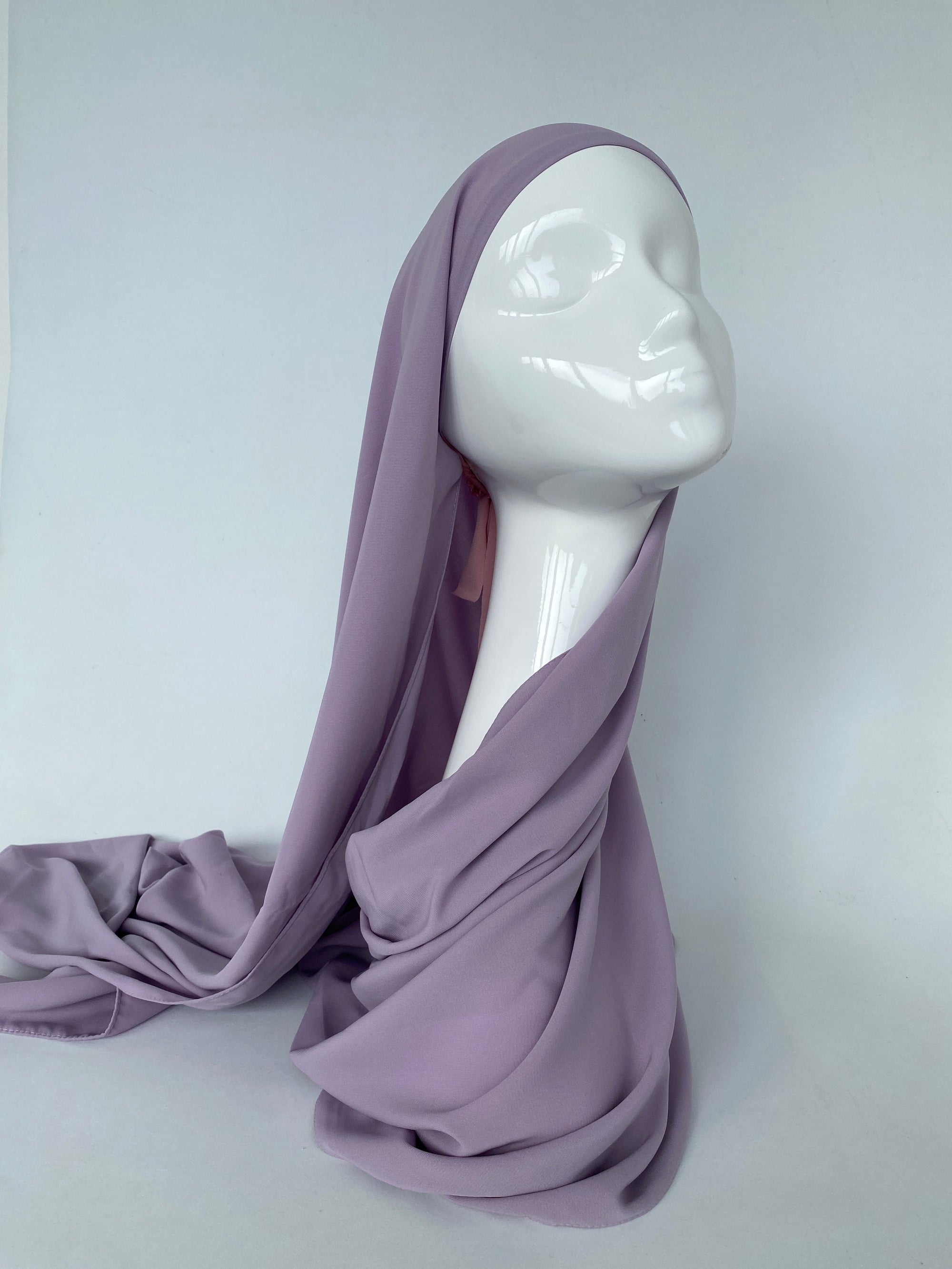 HIJAB SOIE DE MÉDINE À ENFILER LILAS