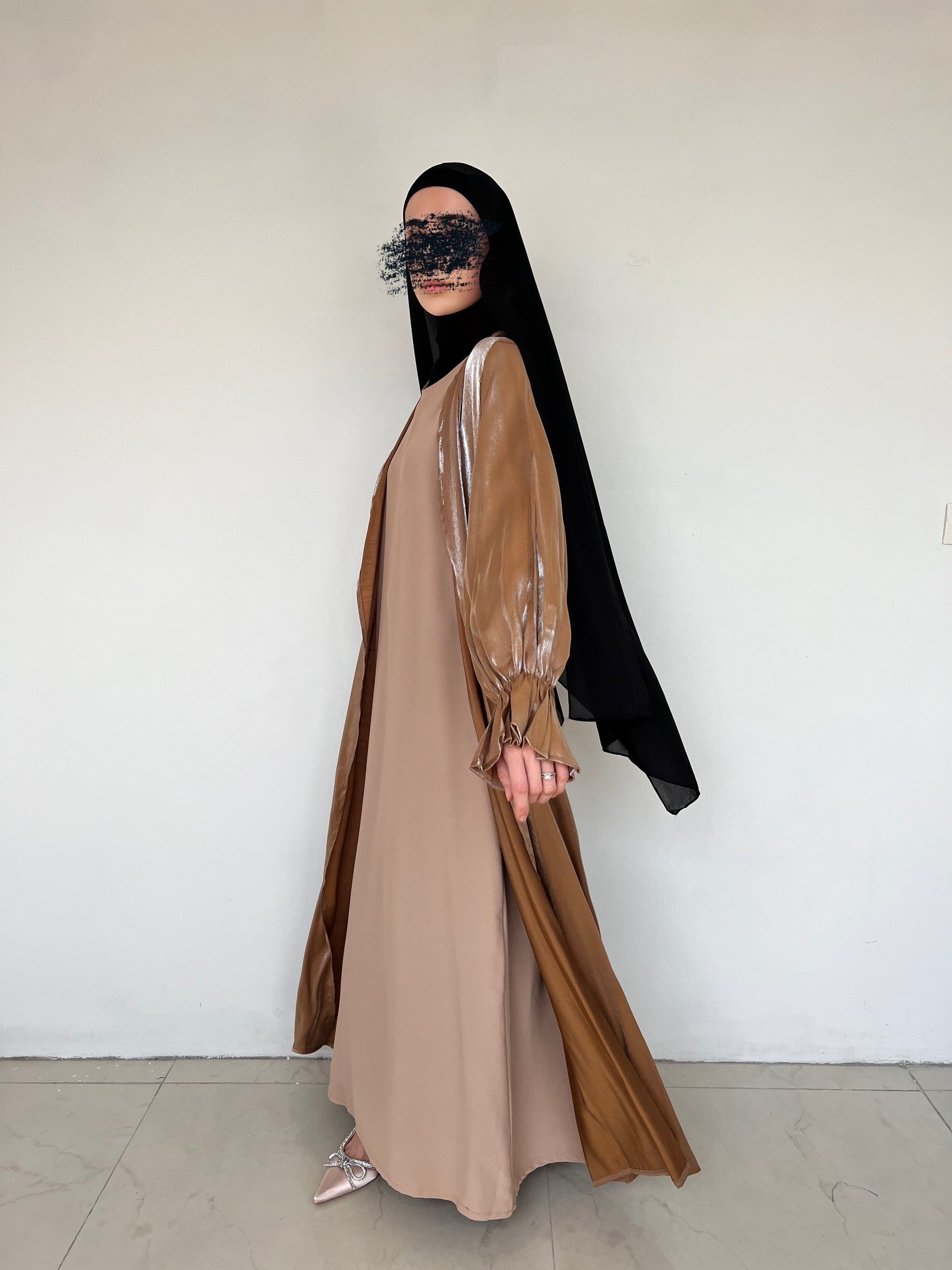 KIMONO ORGANZA CARAMEL