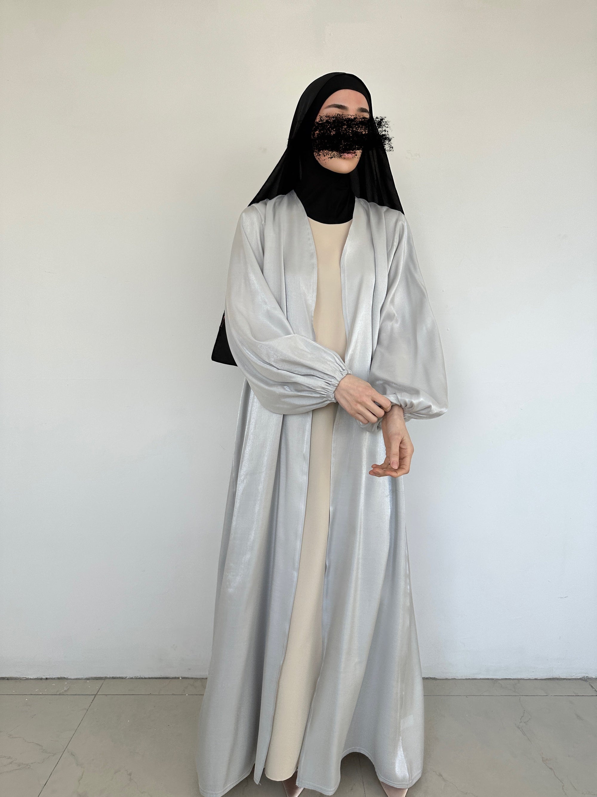 KIMONO ORGANZA GRIS