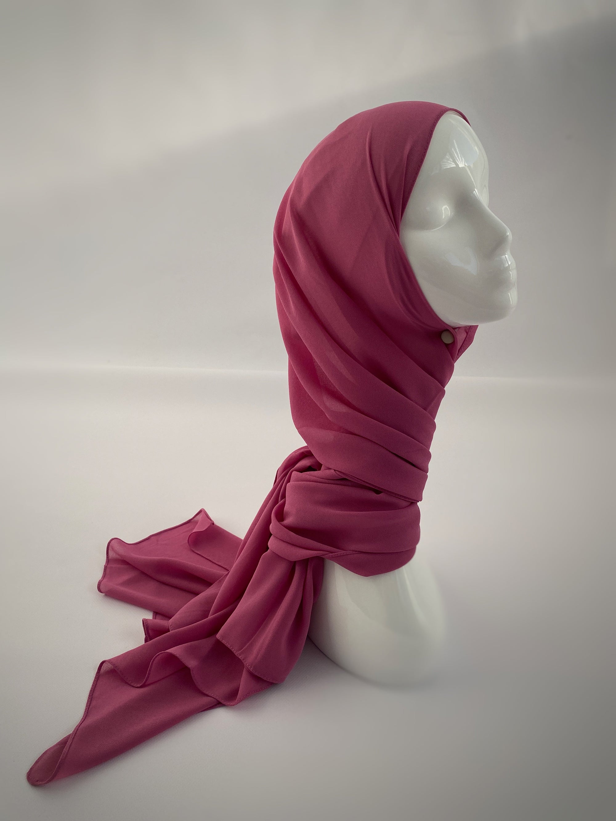 HIJAB MOUSSELINE FRAMBOISE